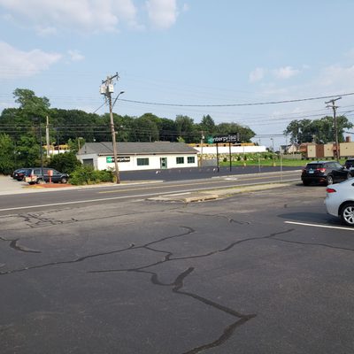 Closed lot with paper note telling customers they cannot return the car today!!!!