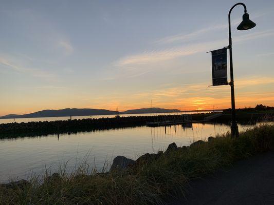 Bellingham Bay Marina looking toward Lummi Island. Photo by Shelley James