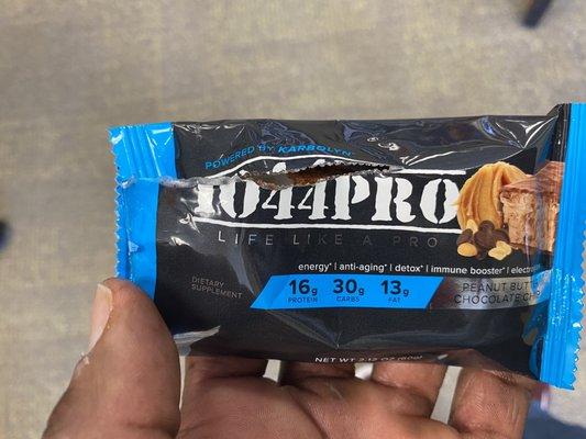 They have their own protein bar.  Give it a try, keep in mind it's all natural.