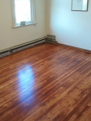 Refinished Pine flooring!