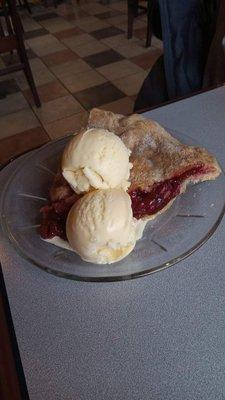 Fresh baked cherry pie