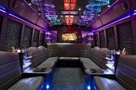 Inside of party bus