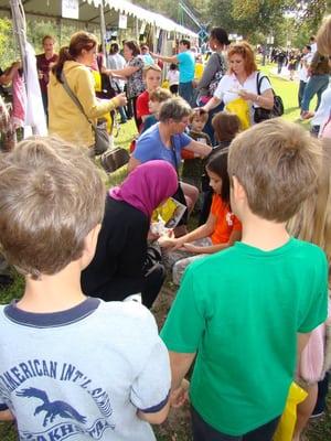 Crowd at the culture displays