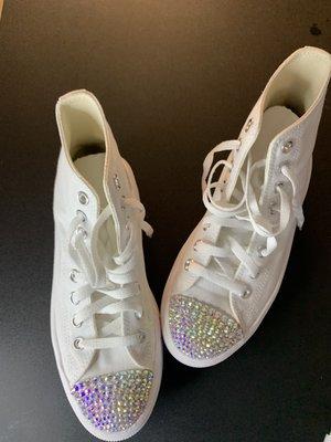 Blinged out Converses