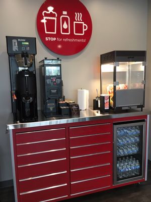 Freshly ground coffee & popcorn machine!