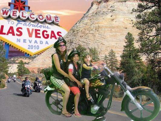 Famous Vegas Bike Ride 5x7 Photo