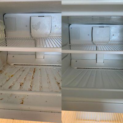 Freezer before/after