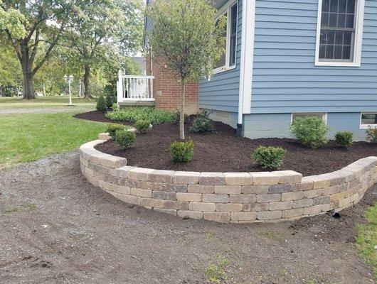 Garden wall  installation