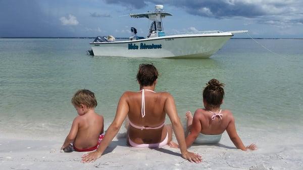 Island Boat charter at Three rooker Island