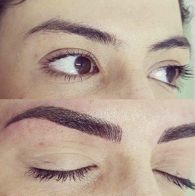 Beautiful Microblading brows. Book your appt today. Promotion prices available.  Hurry ladies