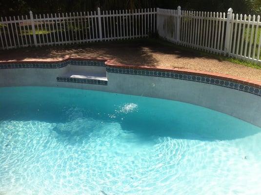 Providing routine pool maintenance!