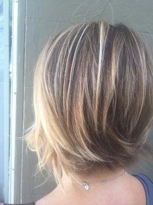 The back view of Estelle's balayage - and cut.  Love what she does!