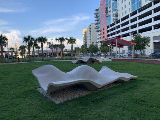 Oddly shaped object for kids to climb on, Madison Street Park, by Kennedy Grand Central Channelside, Downtown Tampa