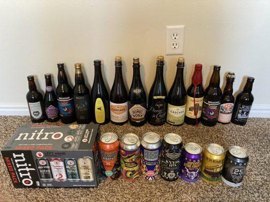 All but the Left Hand nitro pack we're purchased at Brix Bottleshop in Kalispell.