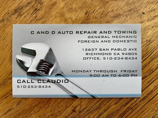 C and D Auto Repair & Towing