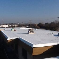 New TPO roof for a returning client on 18 bldg apartment community in Denton, Texas