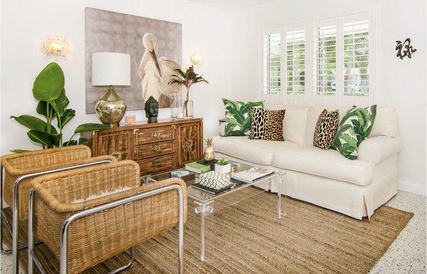 Tropical Chic living room