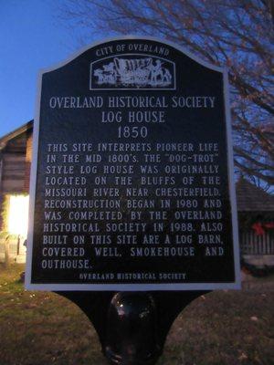 OHS Log House Historical Info Sign