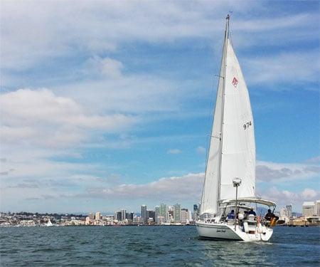 This is Sweet Angel yacht available for private charter by San Diego Bay Cruises