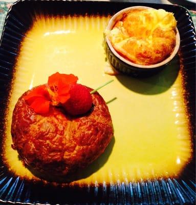 Homemade soufflé and croissant breakfast! So yummy!!!