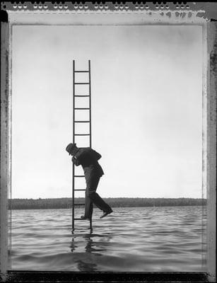 Original artwork, "Ladder 34", silver gelatin print