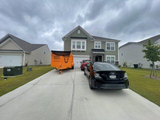 Our dumpsters fit easily in your driveway without damaging the concrete.