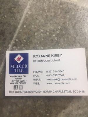 Roxanne is the best. Please use her for all your tile needs!