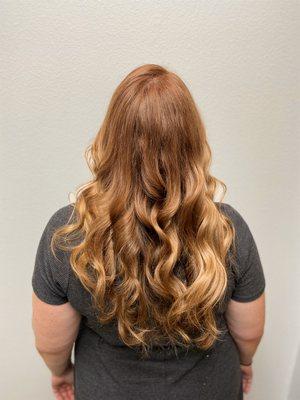 Beautiful copper blonde balayage