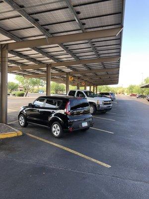 This Wal-Mart offers areas with covered parking - "Nice Touch" as my BFF would say