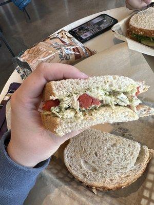 Pesto chicken sandwich