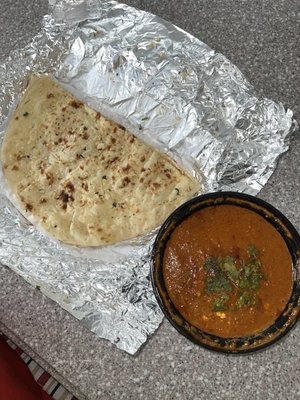 Garlic Naan, Lamb Rogan Josh