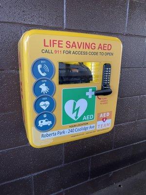 AED available in park.