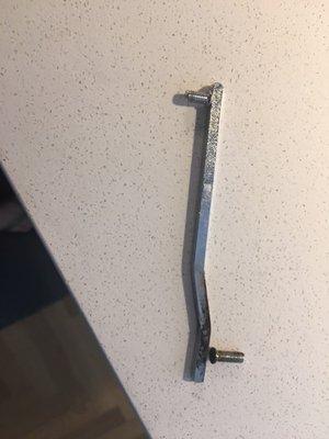 Broken ceiling light arm