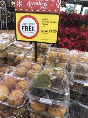 BOGO muffins had visible white mold.