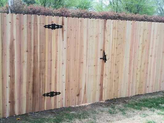 6ft cedar privacy walk thru gate