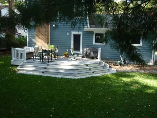 McWhorter Outdoor Living Deck: wrap around steps