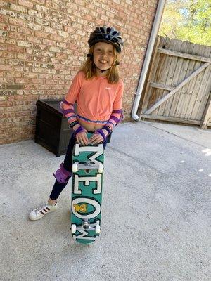 Anatoles ordered a special skateboard for our girl for Easter and she couldn't be happier!