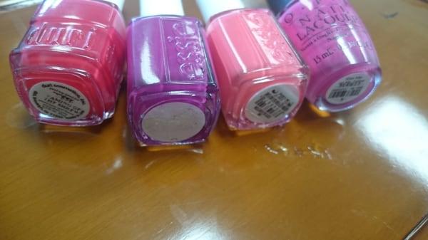 An assortment of quality polishes.