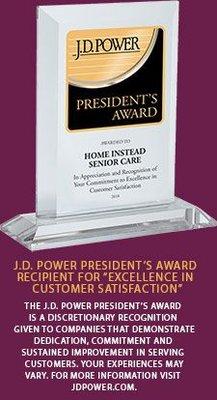 "Excellence in Customer Satisfaction".  We are the 21st recipient in 50 years of this award by JD Powers