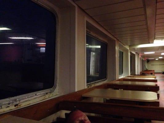 Moldy rust windows, horrible wooden benches. AFTER PAYING $180.00 for MV-Nantucket-hyannis!!