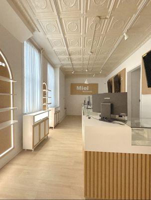 Inside of Miel Wellness medical dispensary