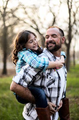 Father daughter photo taken at St John's Parkway in Visalia, CA