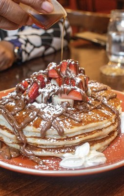 Banana Nutella Strawberries Pancake