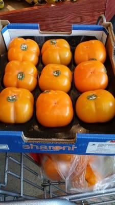 $10 box of persimmons - so pretty!!! Great for placing on family altar.