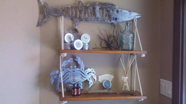 Front entry shelf display - seal life metal art for sale