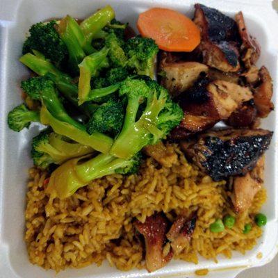 Fried rice, Chicken Broccoli & Bourbon Chicken