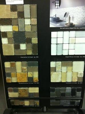 This mosaic tile has a great mix of glass and stone.