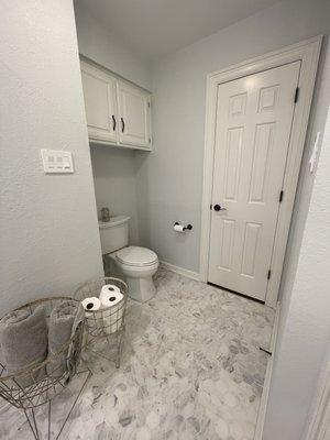 Full bath, painted after renovation