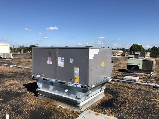 Commercial air conditioning installation