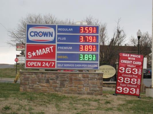 the signboard (along eastbound Rte. 40 across from the Normandy Shopping Center)